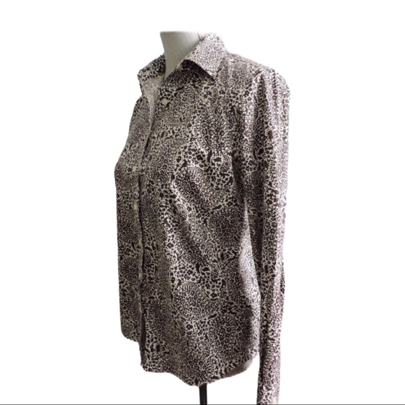 Lands End Brown Paisley Shirt - Picture 2 of 8